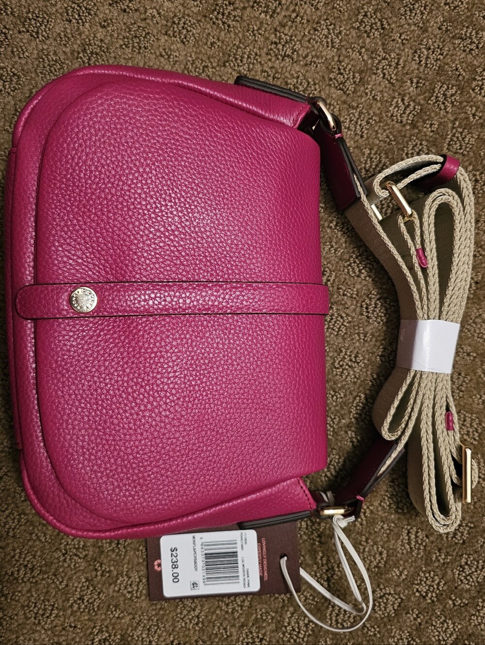 NWT Radley London Dark pink Lulworth Road Mini Flap Crossbody